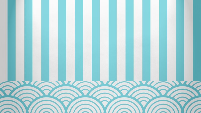 Blue and White Stripes — Light Blue