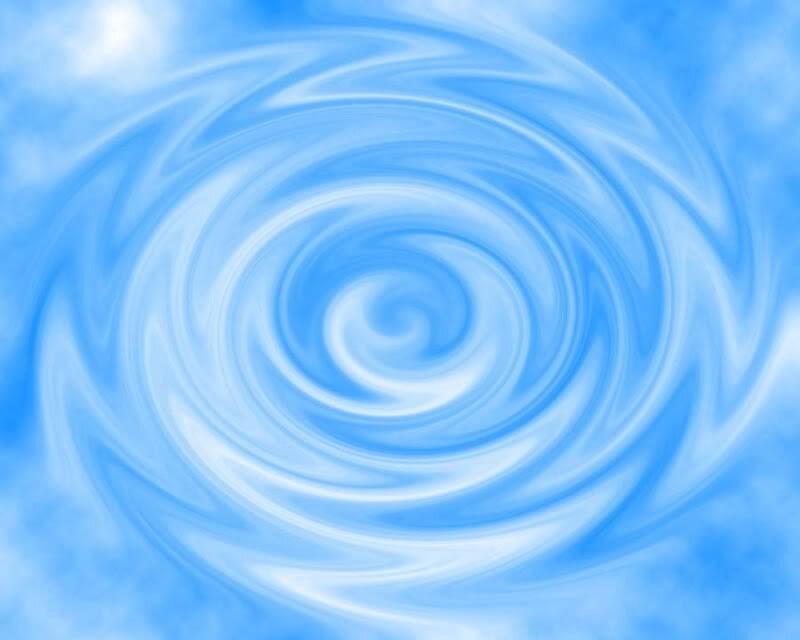 Blue and White Swirl — Abstract