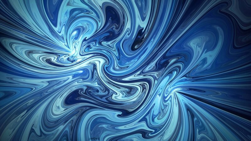 Blue and White Swirls — Dynamic, Abstract, Lines