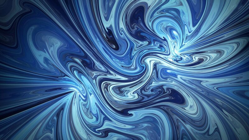 Blue and White Swirls — Dynamic, Abstract