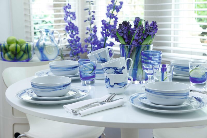 Blue and White Table Setting