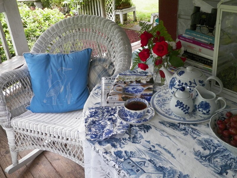 Blue and White Tea Set