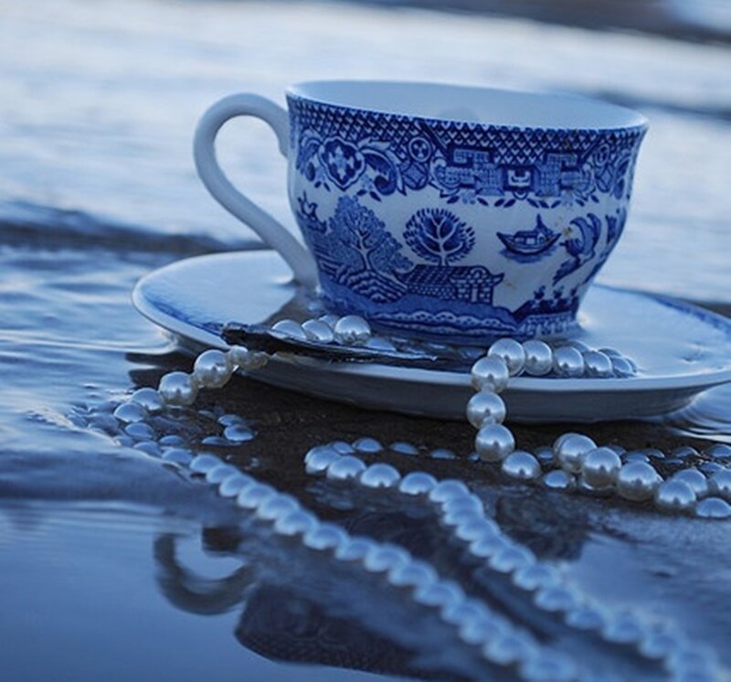 Blue and White Teacup — Serene