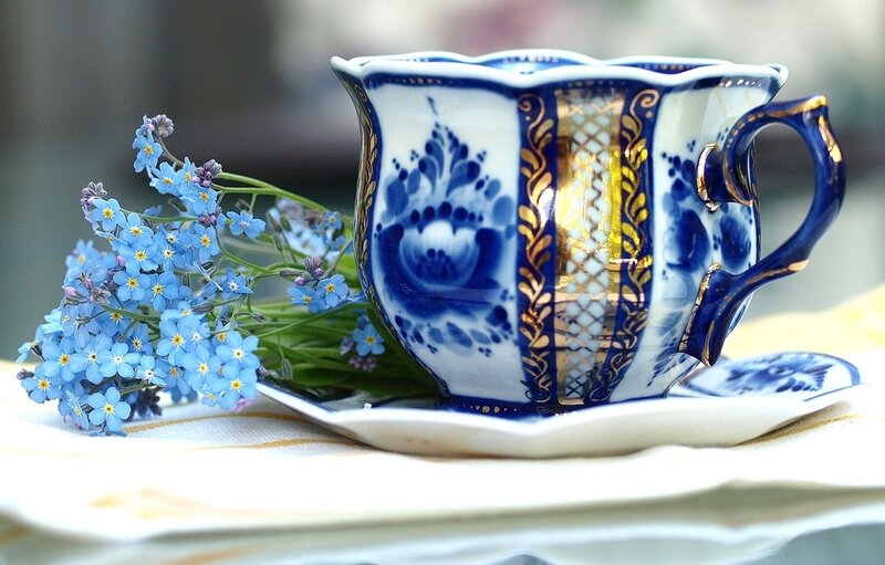 Blue and White Teacup