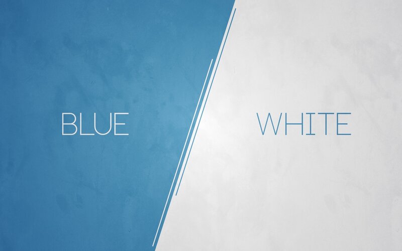 Blue and White Text — Neutral