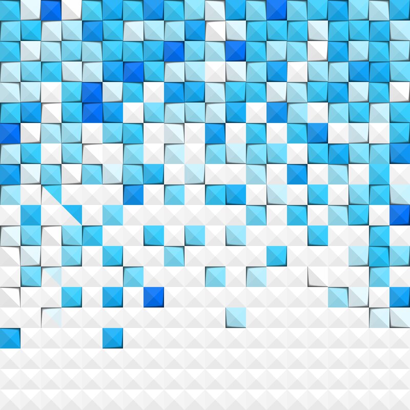 Blue and White Tiles — Calm, Abstract