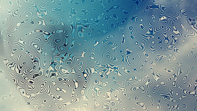 Blue and White Topographic Lines