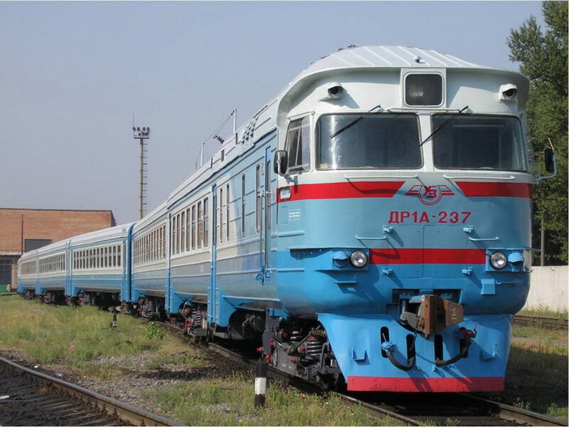 Blue and White Train — Calm, Afternoon