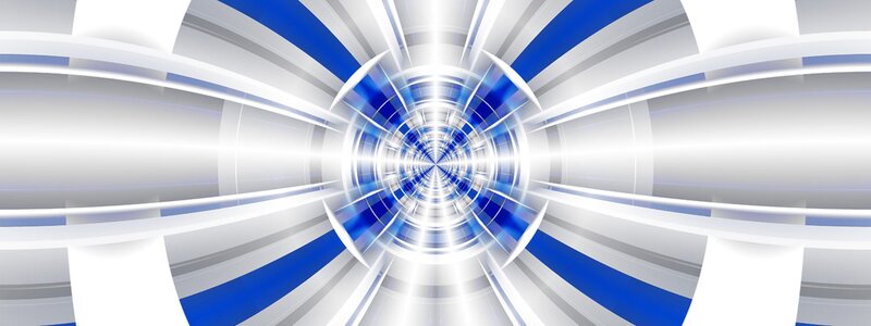 Blue and White Tunnel — Futuristic