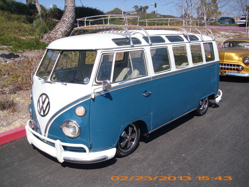 Blue and White Van — Calm, Afternoon