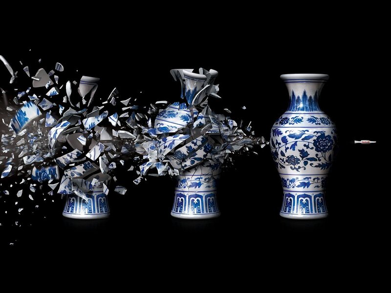 Blue and White Vases — Dramatic