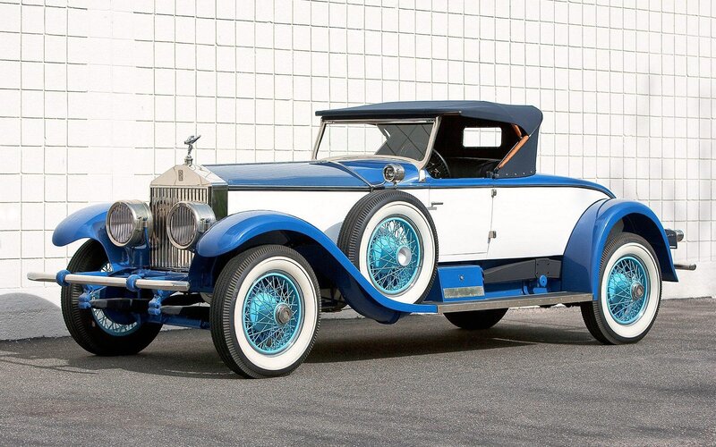 Blue and White Vintage Car — Classic, Afternoon