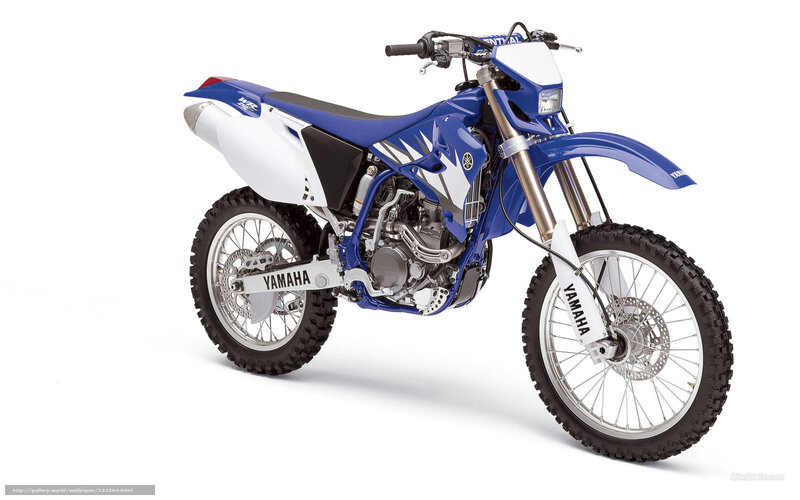 blue and white yamaha dirt bike