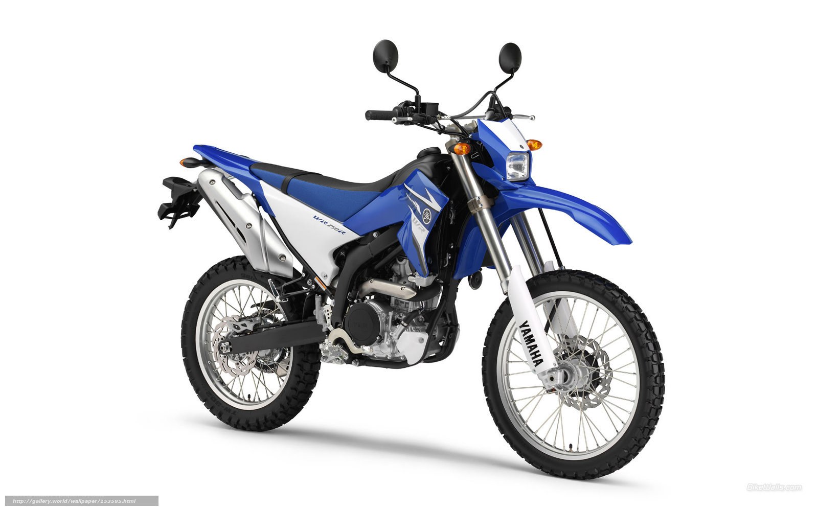 blue and white yamaha wr250r