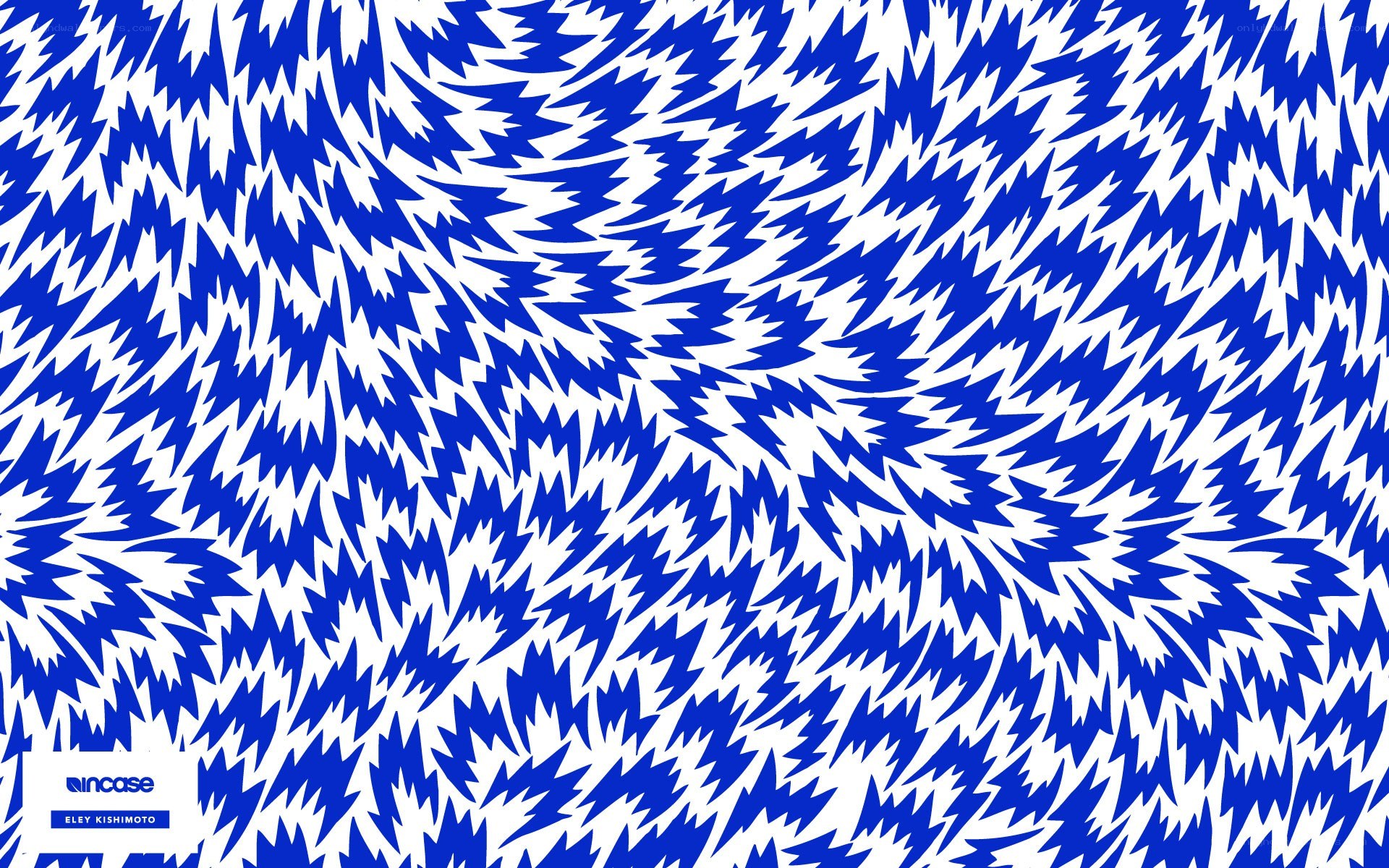 blue and white zigzag pattern