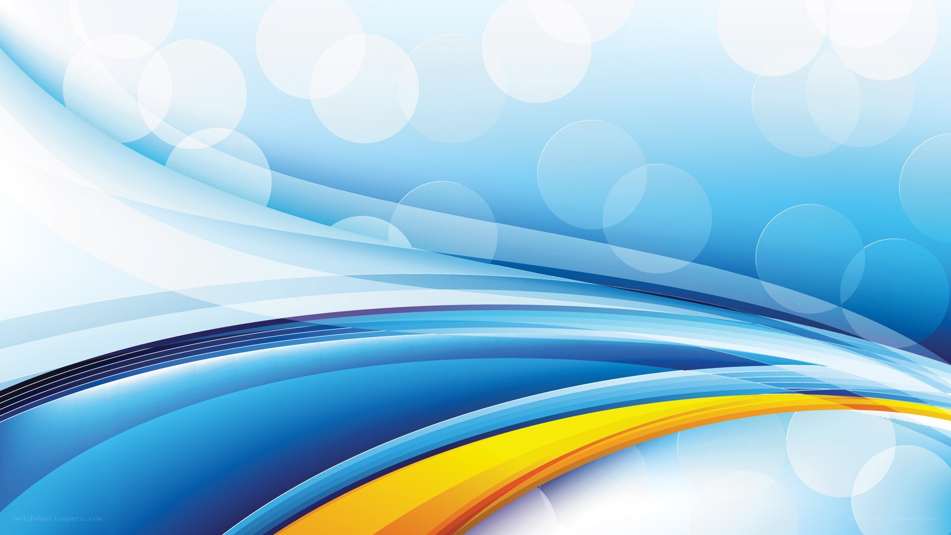 blue and yellow abstract waves