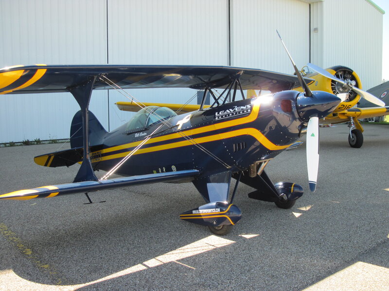 Blue and Yellow Biplane — Calm