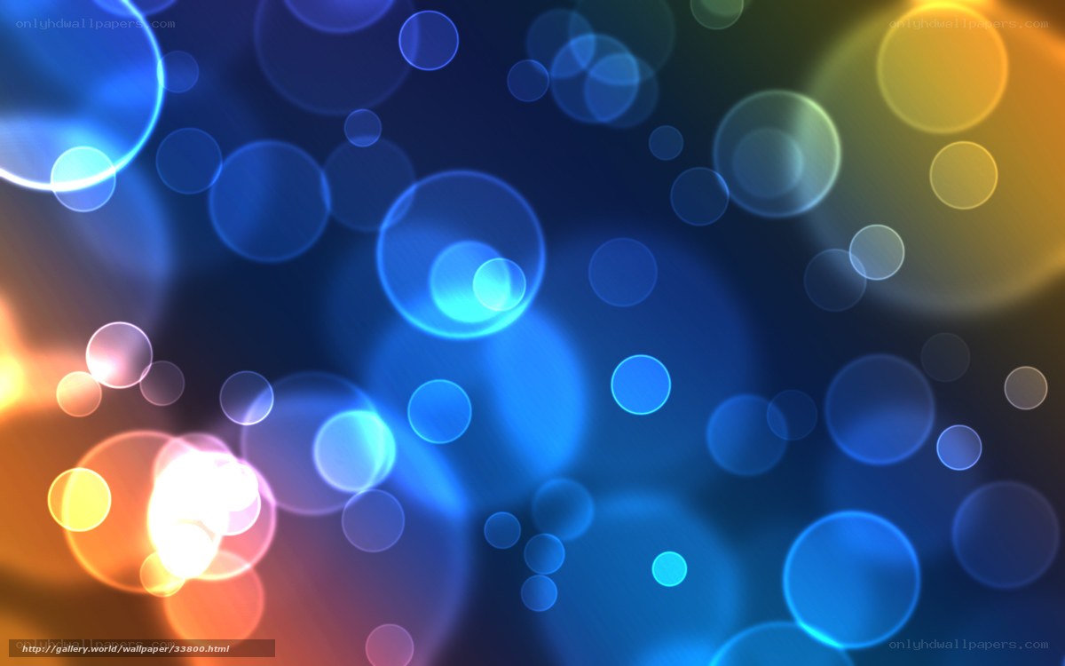 Blue and yellow bokeh lights