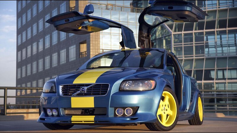 Blue and Yellow Car — Dramatic