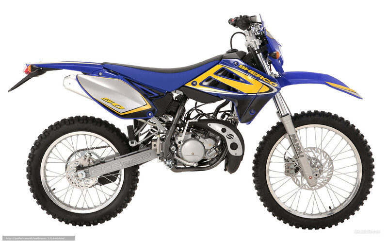 blue and yellow dirt bike