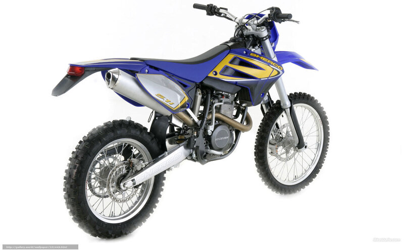 blue and yellow dirt bike