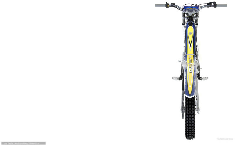 Blue and Yellow Dirt Bike — Neutral, Photograph, Handlebars