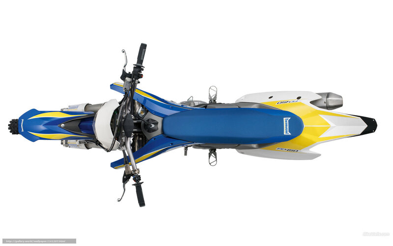 blue and yellow dirt bike