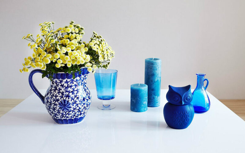 Blue and Yellow Flowers — Calm, Photograph