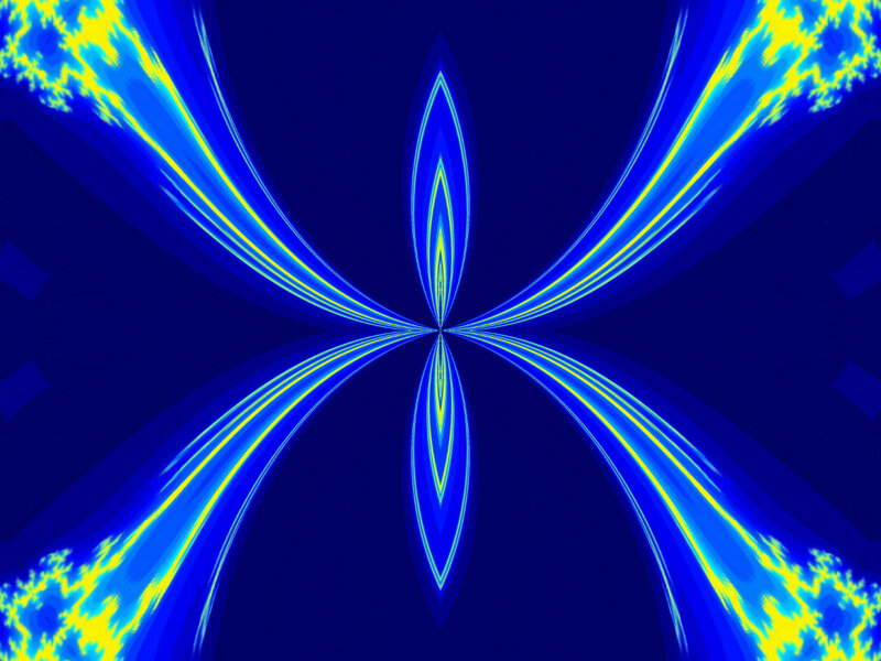 Blue and Yellow Fractal Pattern — Dynamic
