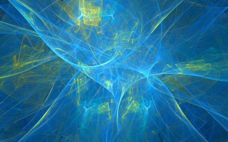 Blue and Yellow Fractal Patterns