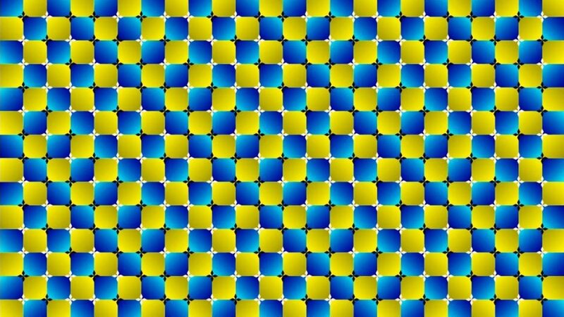 Blue and Yellow Grid Pattern