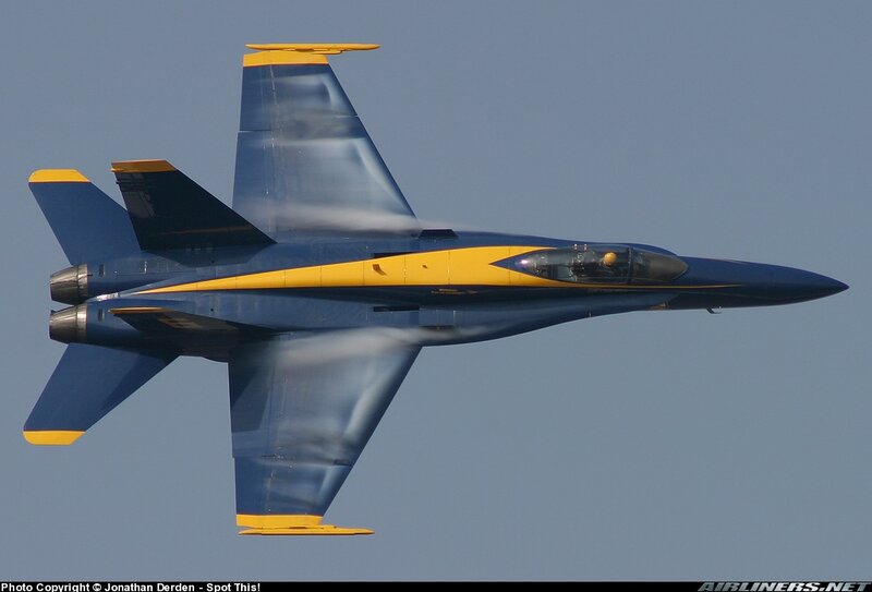 Blue and Yellow Jet Fighter — Dynamic