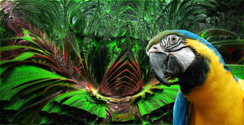 Blue-and-yellow Macaw — Green, Vibrant