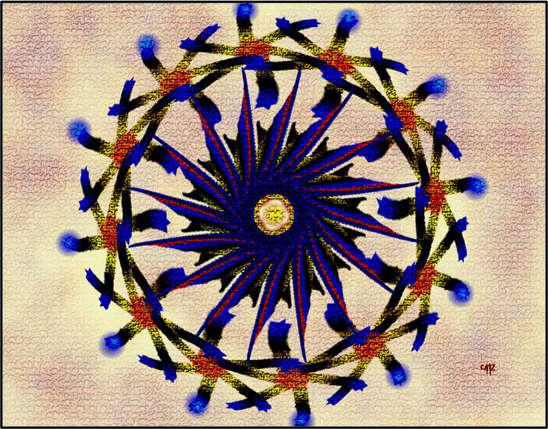 Blue and Yellow Mandala
