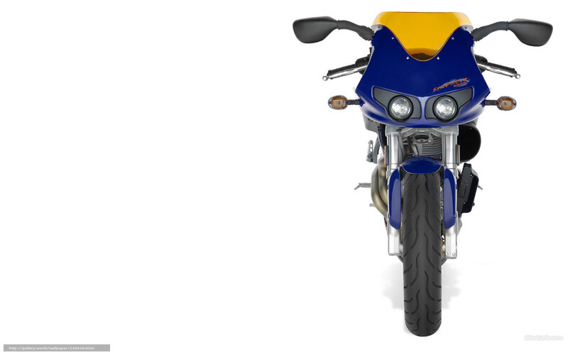 Blue and Yellow Motorcycle — Neutral, Photograph, Handlebars