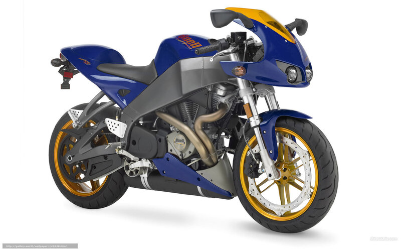 Blue and Yellow Motorcycle — Neutral, Photograph