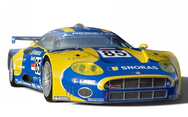 Blue and Yellow Race Car — Competitive