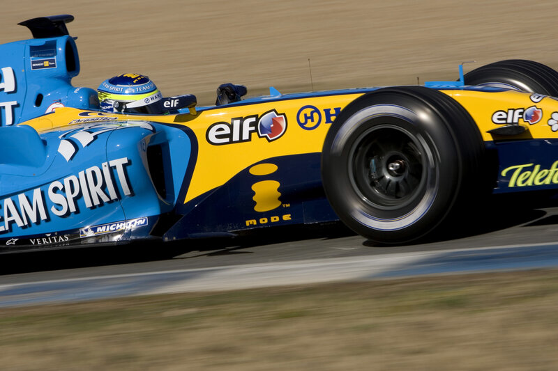 Blue and Yellow Race Car — Dynamic
