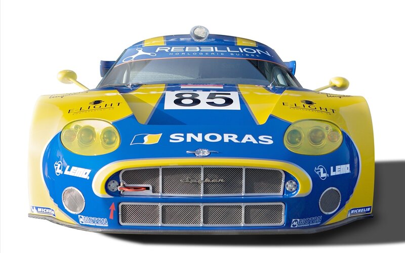 Blue and Yellow Race Car — Neutral, Photograph, Number 85