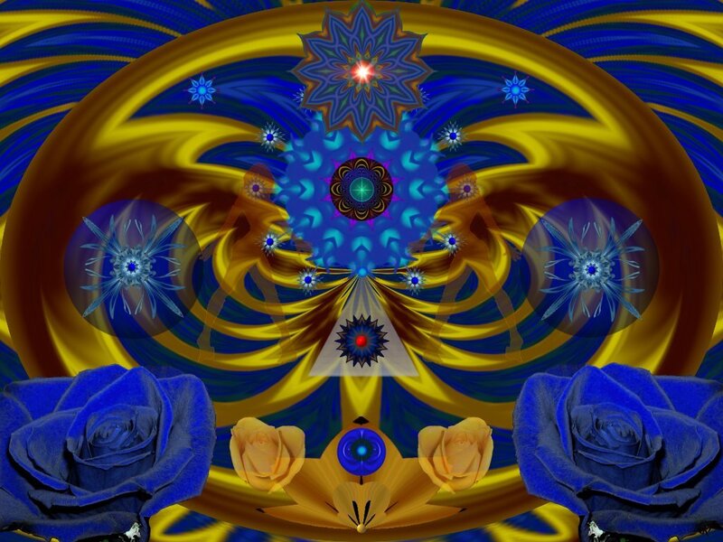 Blue and Yellow Roses