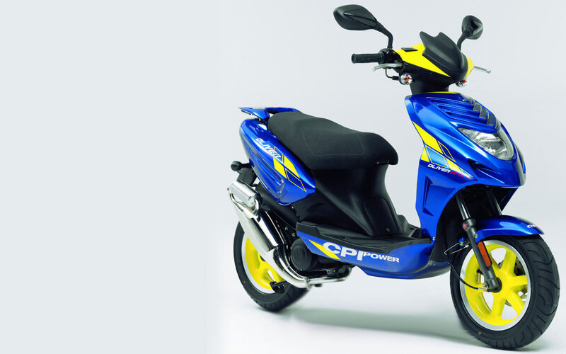 Blue and Yellow Scooter — Neutral
