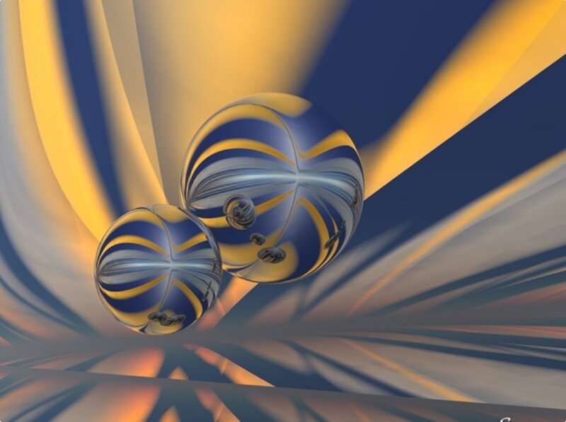 Blue and Yellow Spheres — Dynamic