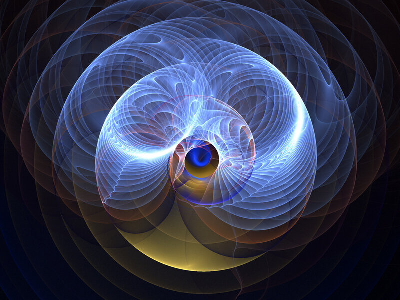 Blue and Yellow Spiral