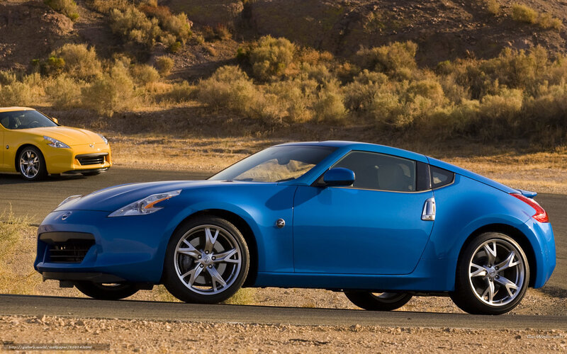 Blue and yellow sports cars