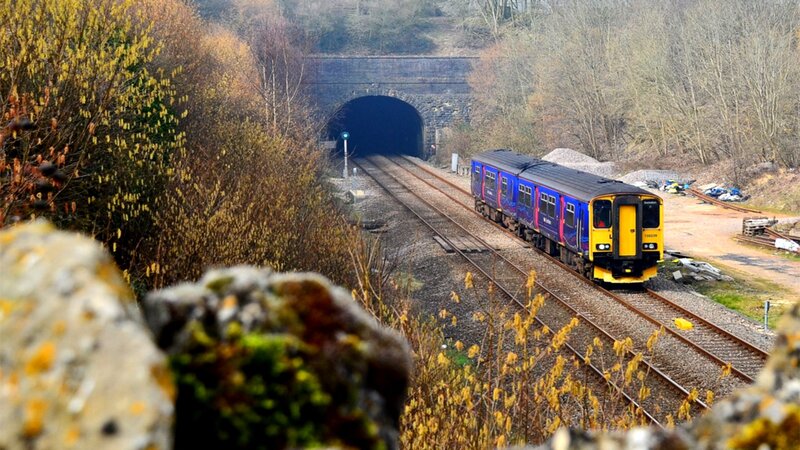 Blue and Yellow Train — Calm, Autumn