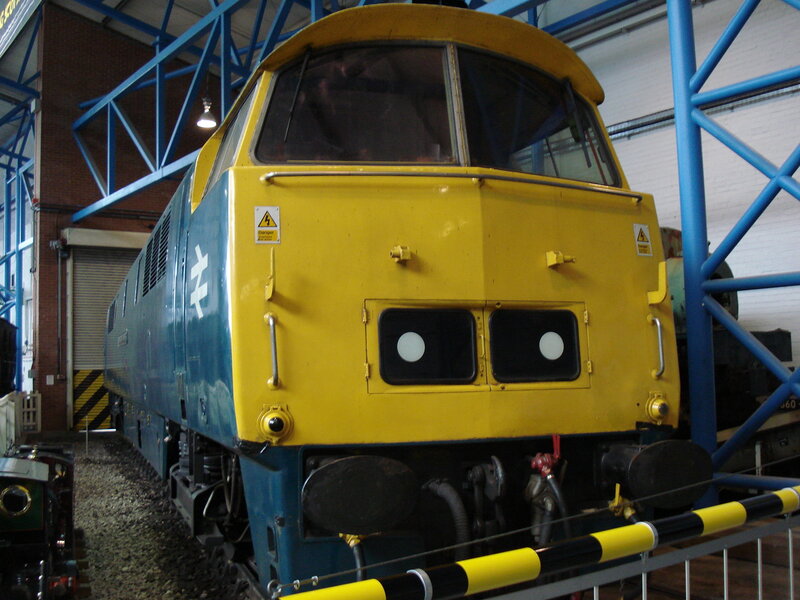 Blue and Yellow Train — Industrial, Photograph