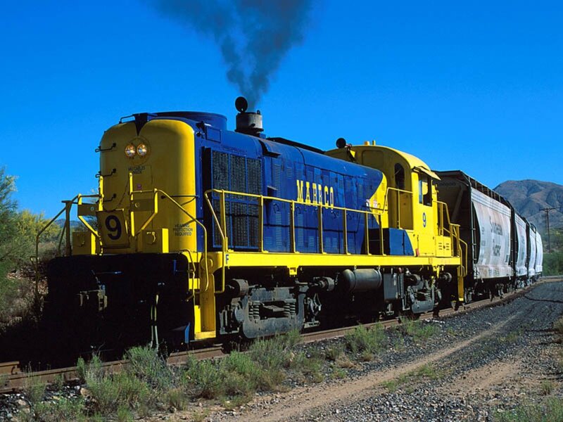 Blue and Yellow Train — Outdoor