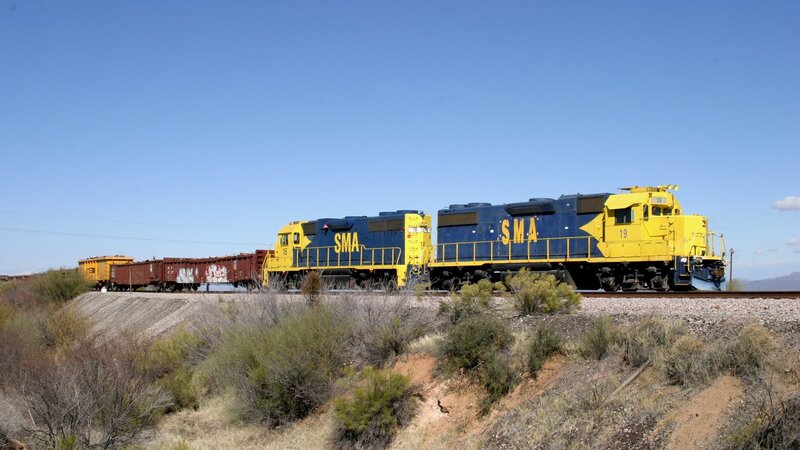 Blue and Yellow Train — Serene, Afternoon