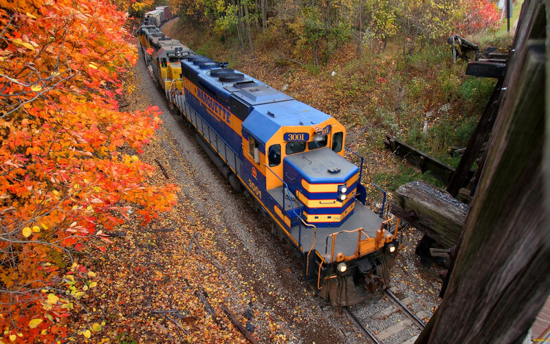 Blue and Yellow Train — Serene
