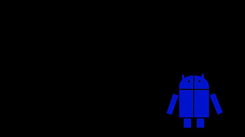 Blue Android Robot — Minimalist